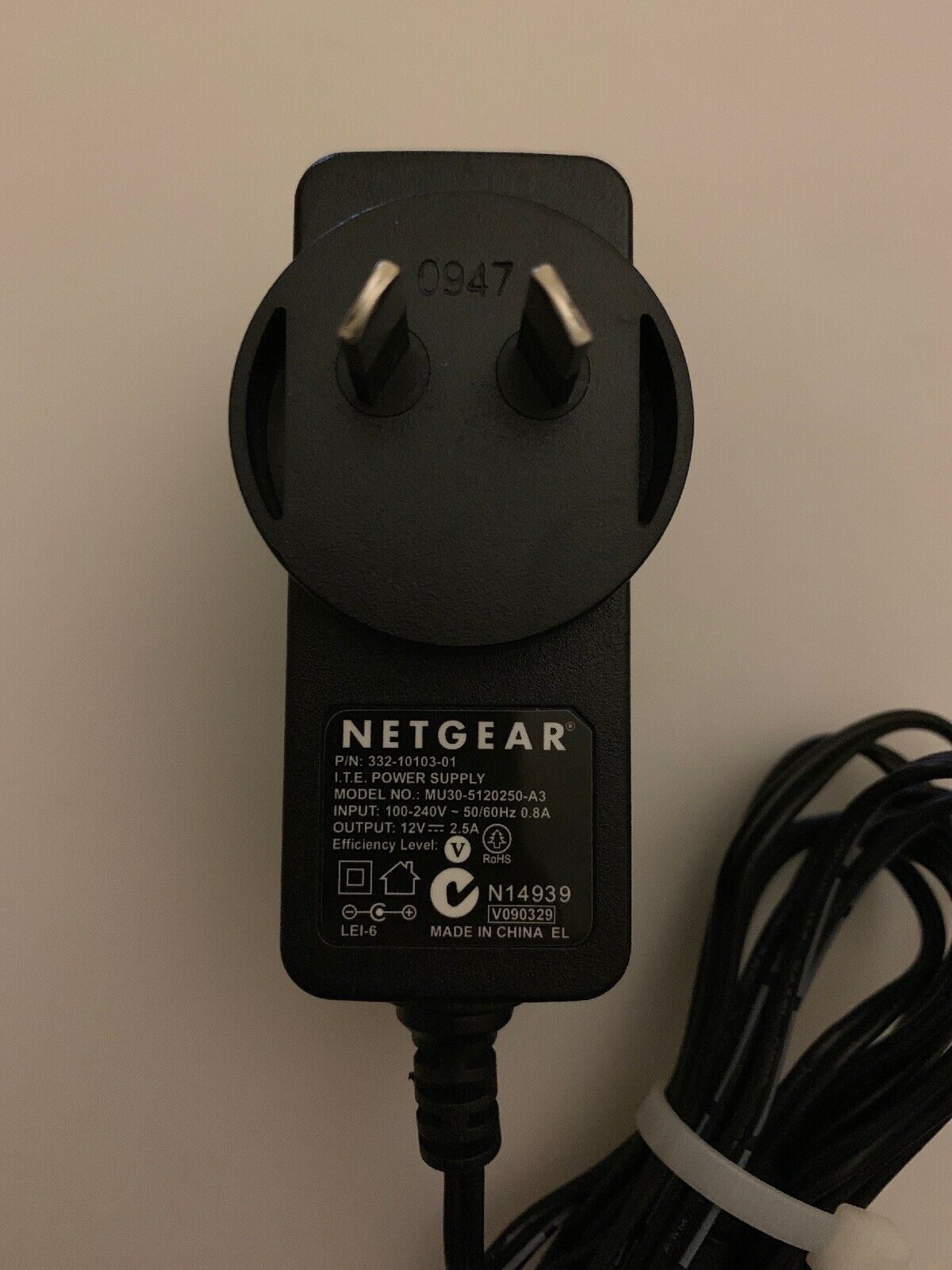 New Netgear MU30-5120250 332-10103-01 Power Supply 12V 2.5A AC Adapter AU PLUG